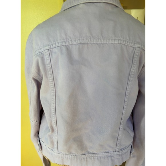 Free People Denim Jacket Women's Small Light Wash Lilac Purple Trucker Jean - Picture 11 of 14